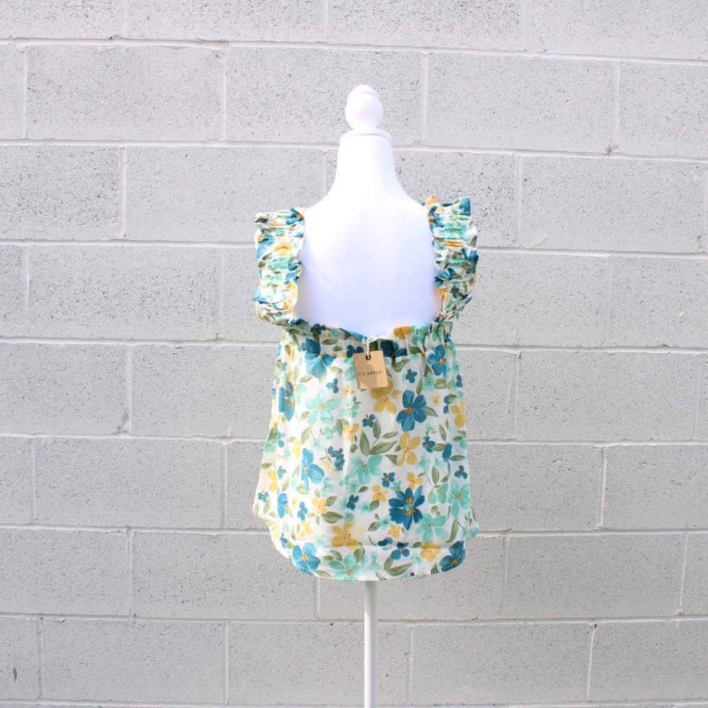 Blue floral top - Picture 3 of 5